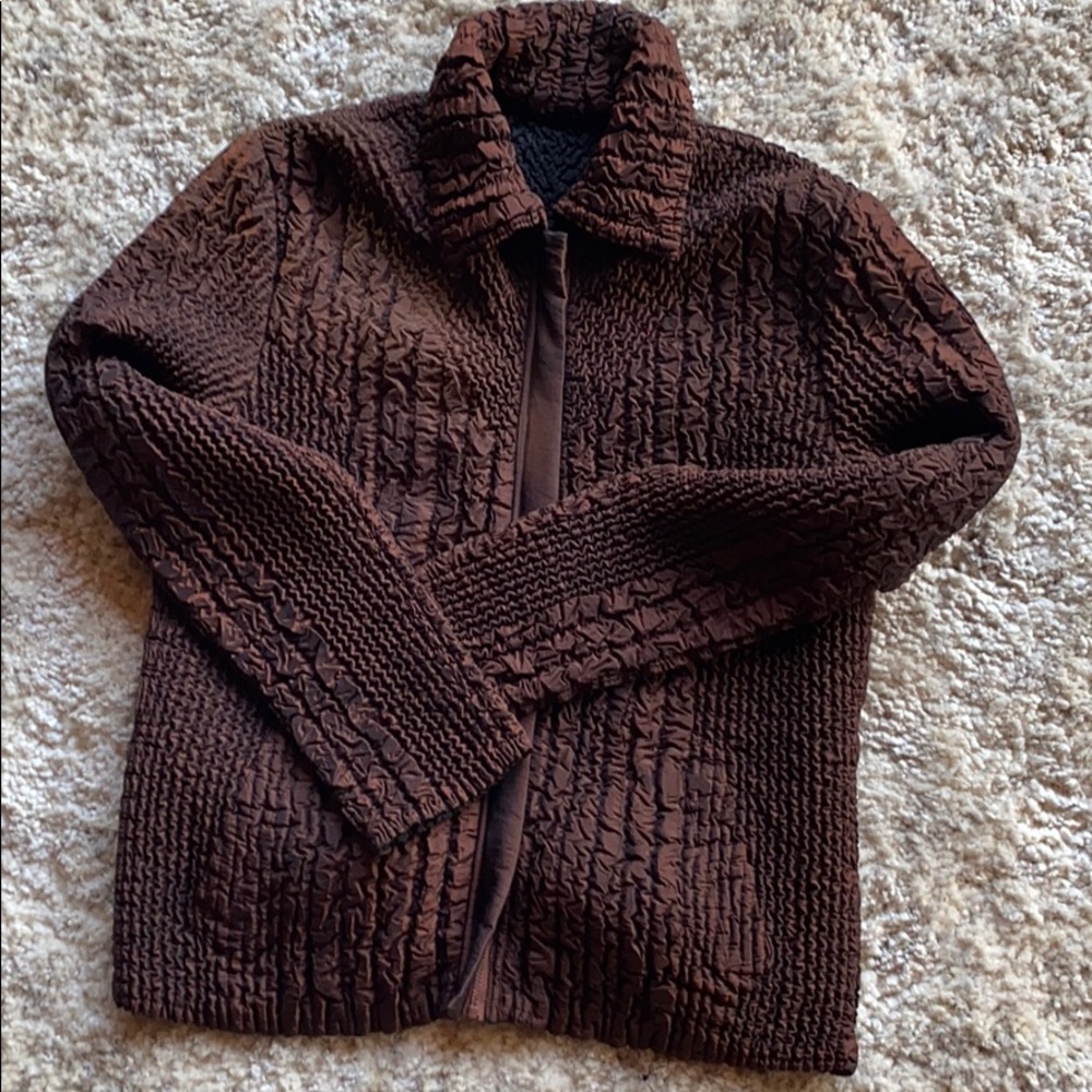 Reversible nylon krinkle jacket